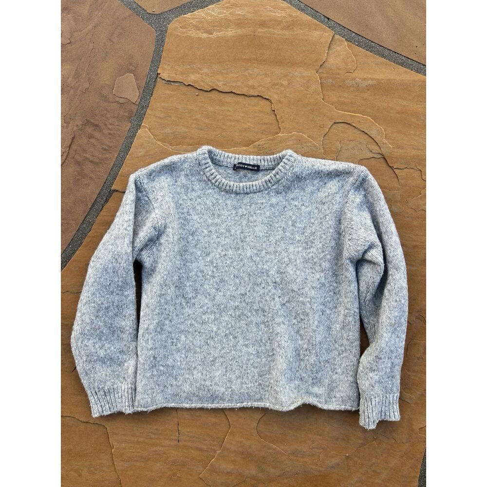 Brandy Melville Wool Blend Grey Knit Pullover Sweater